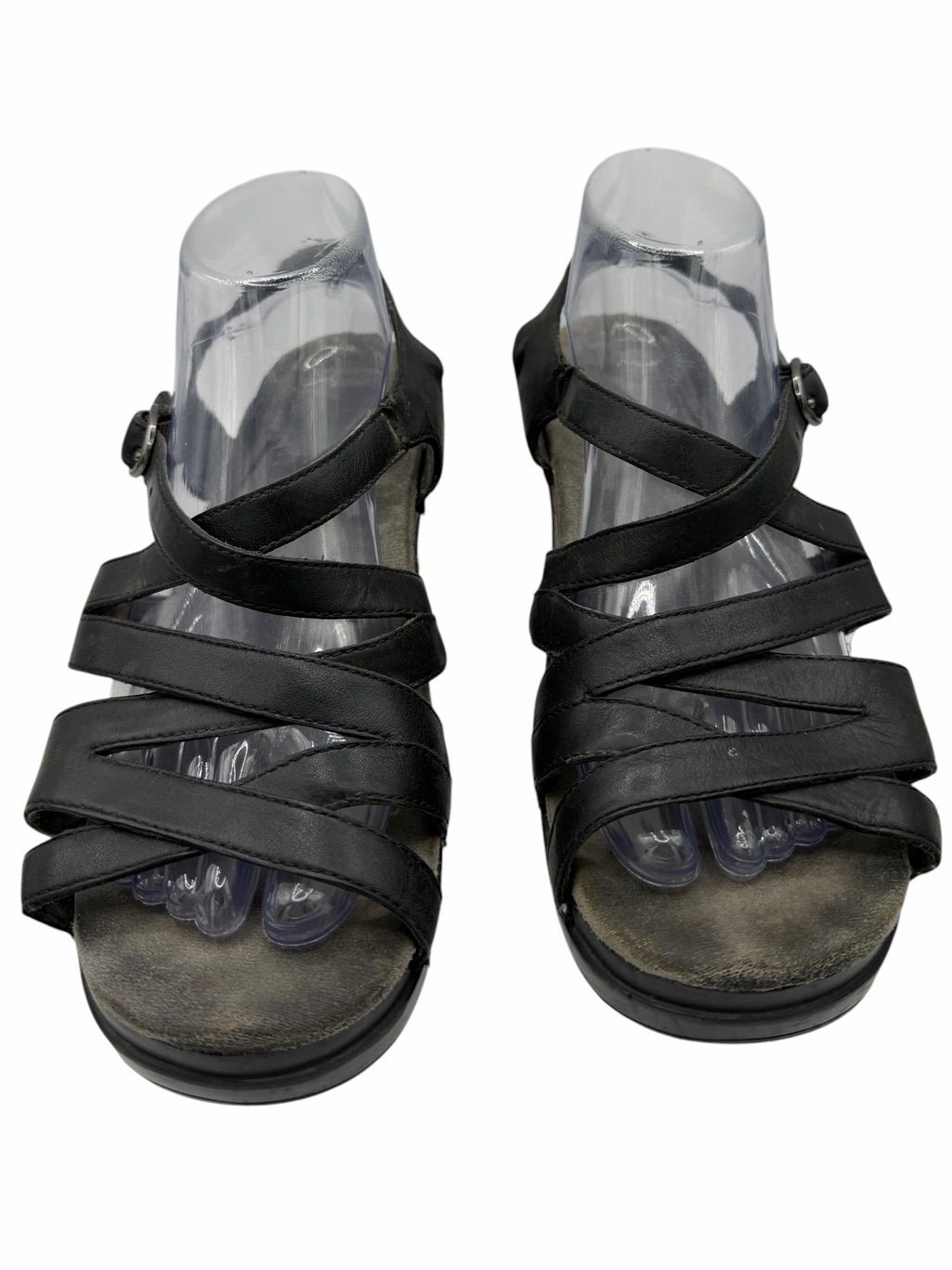 Dansko Black Strappy Leather Sandals